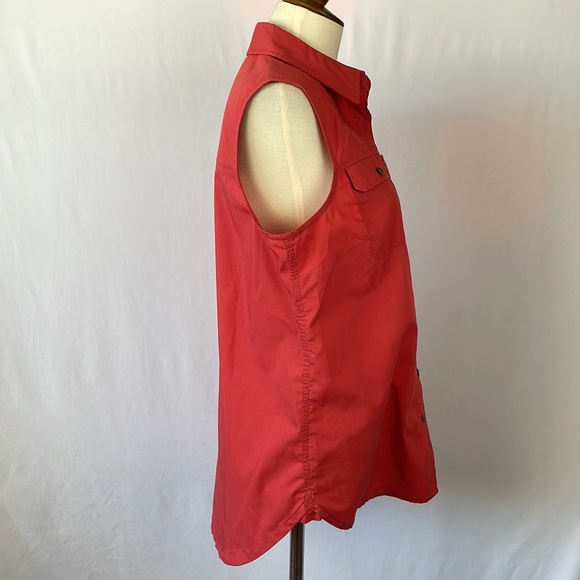 Carhartt Coral Force Ridgefield Button Down Relaxed Fit Sleeveless Shirt - Small - Picture 11 of 16